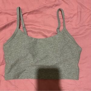 TnA Gray Cropped Tank Top sports bra